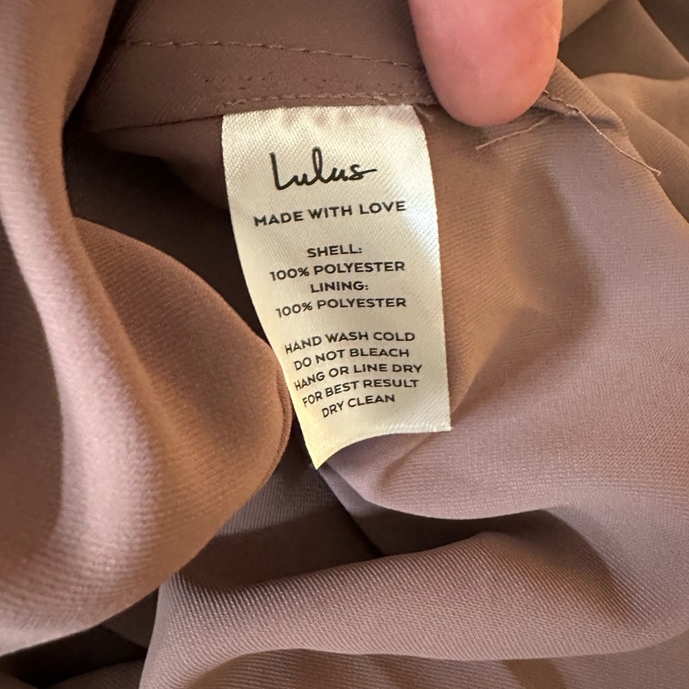 Lulus Mauve Purple Reinette Faux Wrap Silhouette Asymmetrical Midi Dress NWT M - Picture 13 of 16